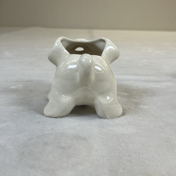 Vintage Ceramic Pig & Elephant Planters Kitsch Super Cute 4in x 3.5in Bnft Chrty - Picture 11 of 16